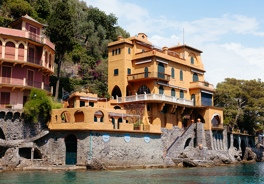 Colorful houses along the Portofino coast
