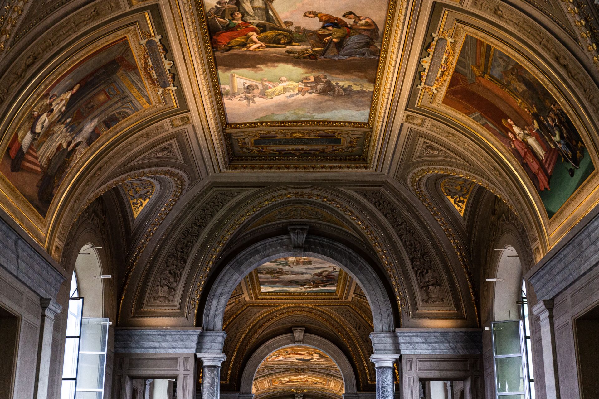 Interior view of the Sistine Chapel in Rome